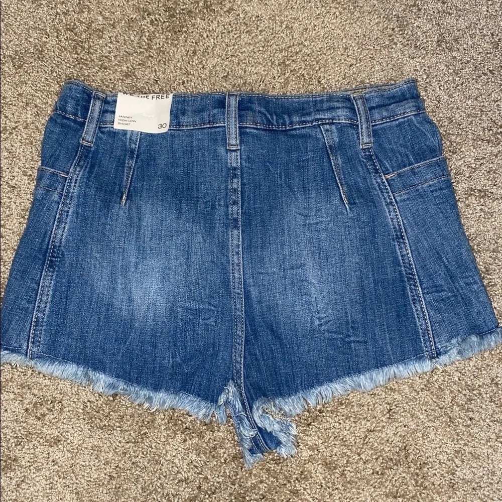 We The Free Janney high low Denim Shorts